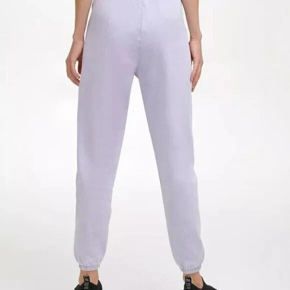 New DKNY Sport Women’s Cotton Jogger Pants, Color: Lilac, Size: Medium - Picture 3 of 4